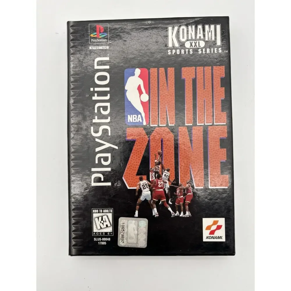 Sony PlayStation 1 PS1 Konami NBA In The Zone CIB Long Box 1996 Tested Works.